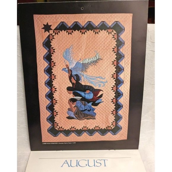 Quiltmakers 1983 Calendar Unmarked Signed Diana Leone Vtg Ephemera Scrapbook Sew - Picture 5 of 10